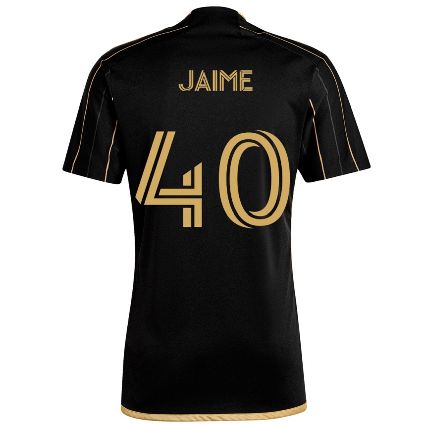 Kids Football Christopher Jaime #40 Black Gold Home Jersey 2024/25 T-Shirt Canada