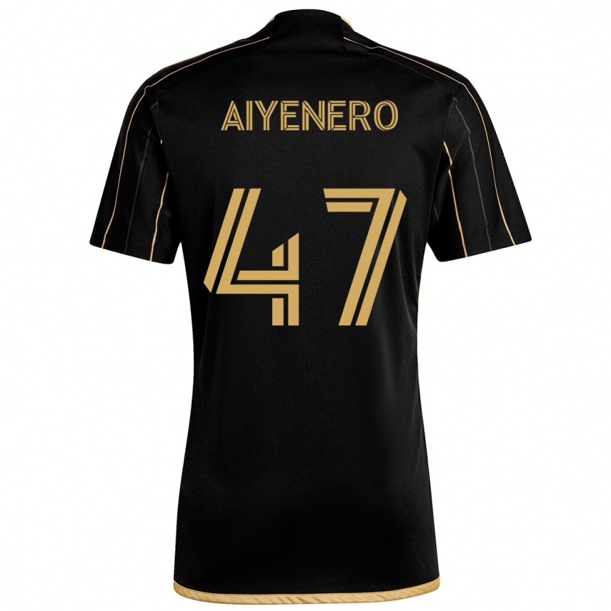 Enfant Football Maillot Marius Aiyenero #47 Or Noir Tenues Domicile 2024/25 Canada