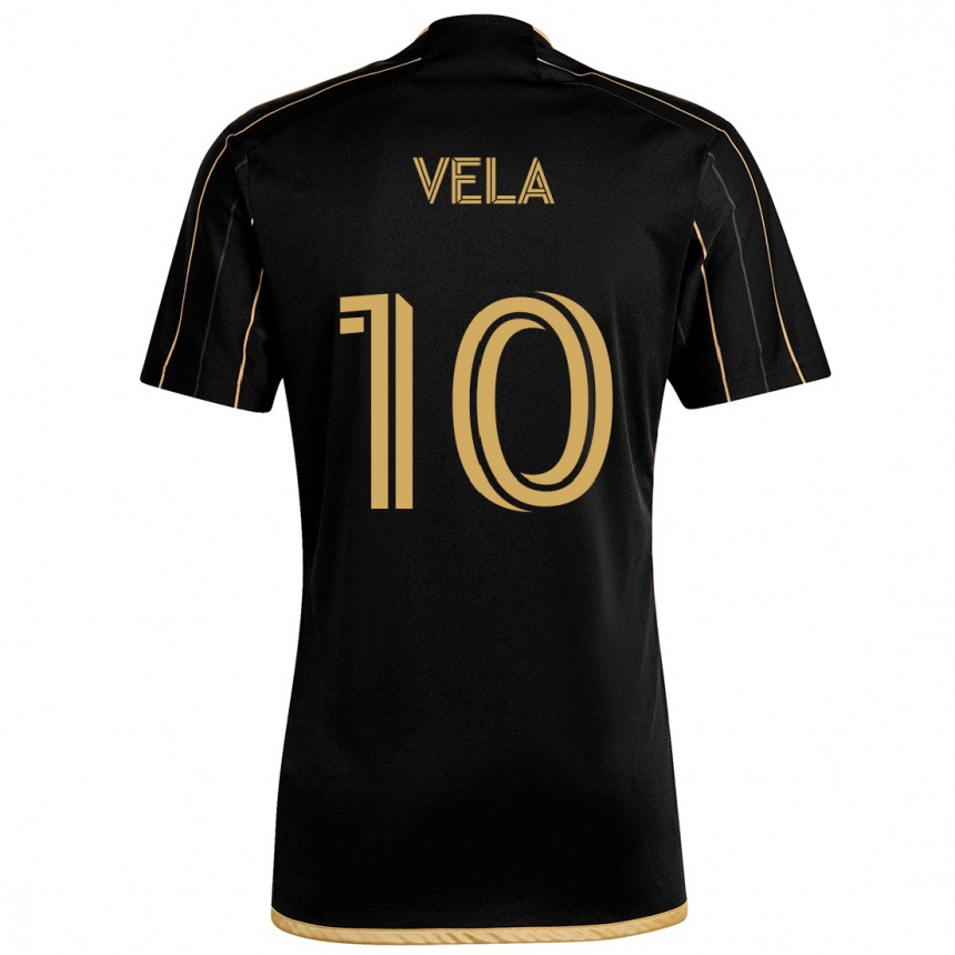 Enfant Football Maillot Carlos Vela #10 Or Noir Tenues Domicile 2024/25 Canada