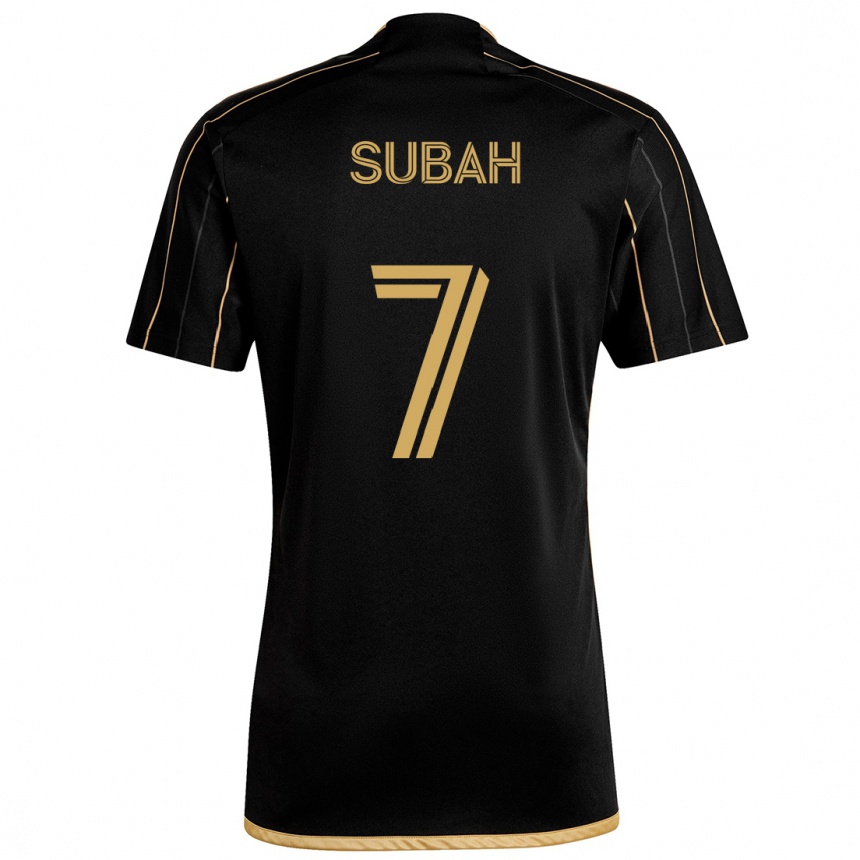 Enfant Football Maillot Yekeson Subah #7 Or Noir Tenues Domicile 2024/25 Canada