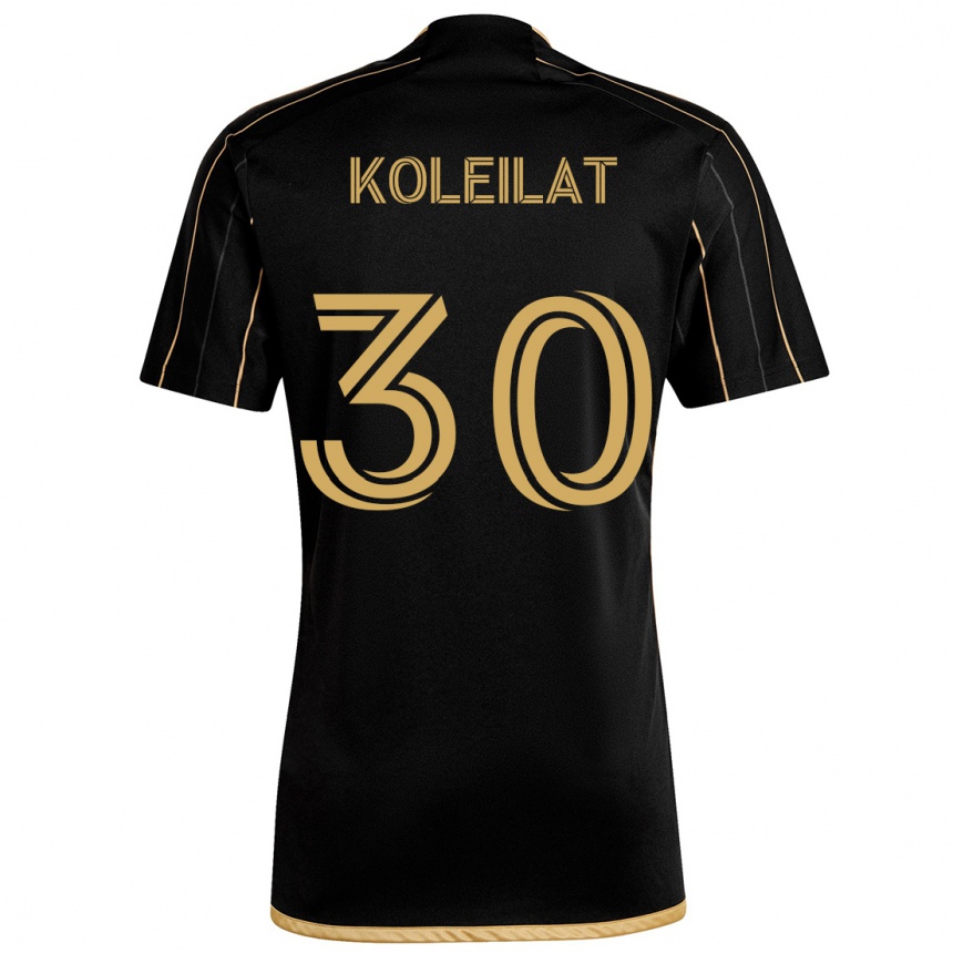 Kids Football Jassem Koleilat #30 Black Gold Home Jersey 2024/25 T-Shirt Canada