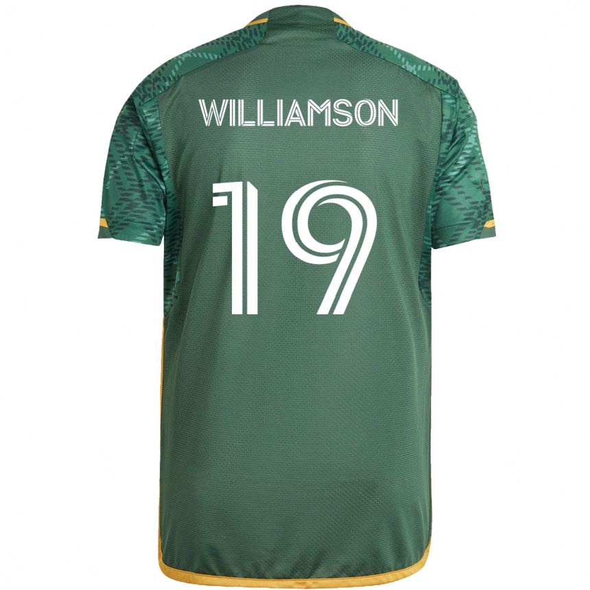 Enfant Football Maillot Eryk Williamson #19 Vert Orange Tenues Domicile 2024/25 Canada