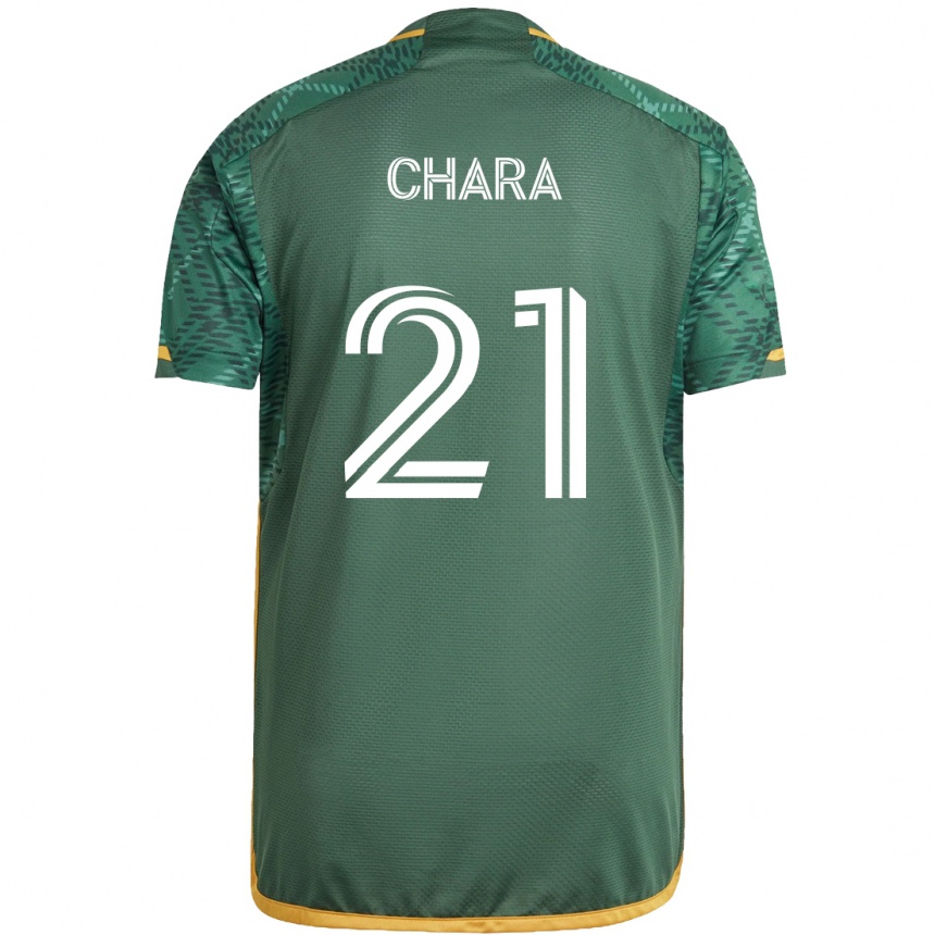 Enfant Football Maillot Diego Chará #21 Vert Orange Tenues Domicile 2024/25 Canada