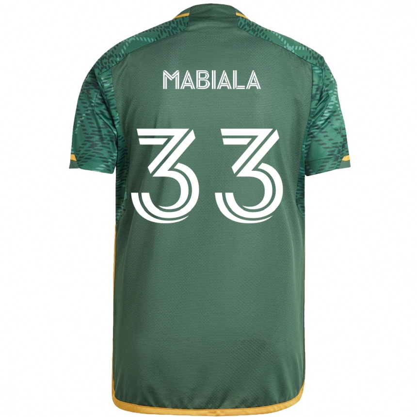 Kids Football Larrys Mabiala #33 Green Orange Home Jersey 2024/25 T-Shirt Canada