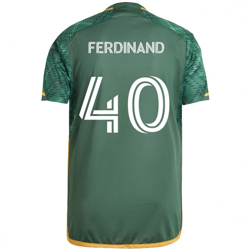 Kids Football Keesean Ferdinand #40 Green Orange Home Jersey 2024/25 T-Shirt Canada