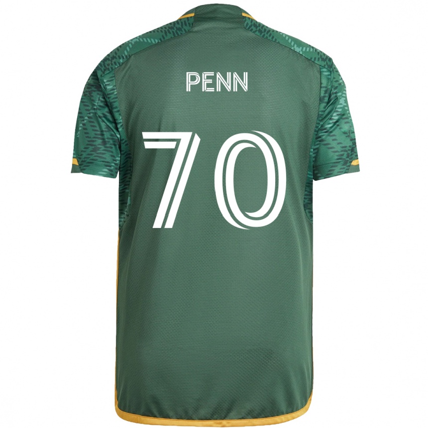 Kids Football Josh Penn #70 Green Orange Home Jersey 2024/25 T-Shirt Canada