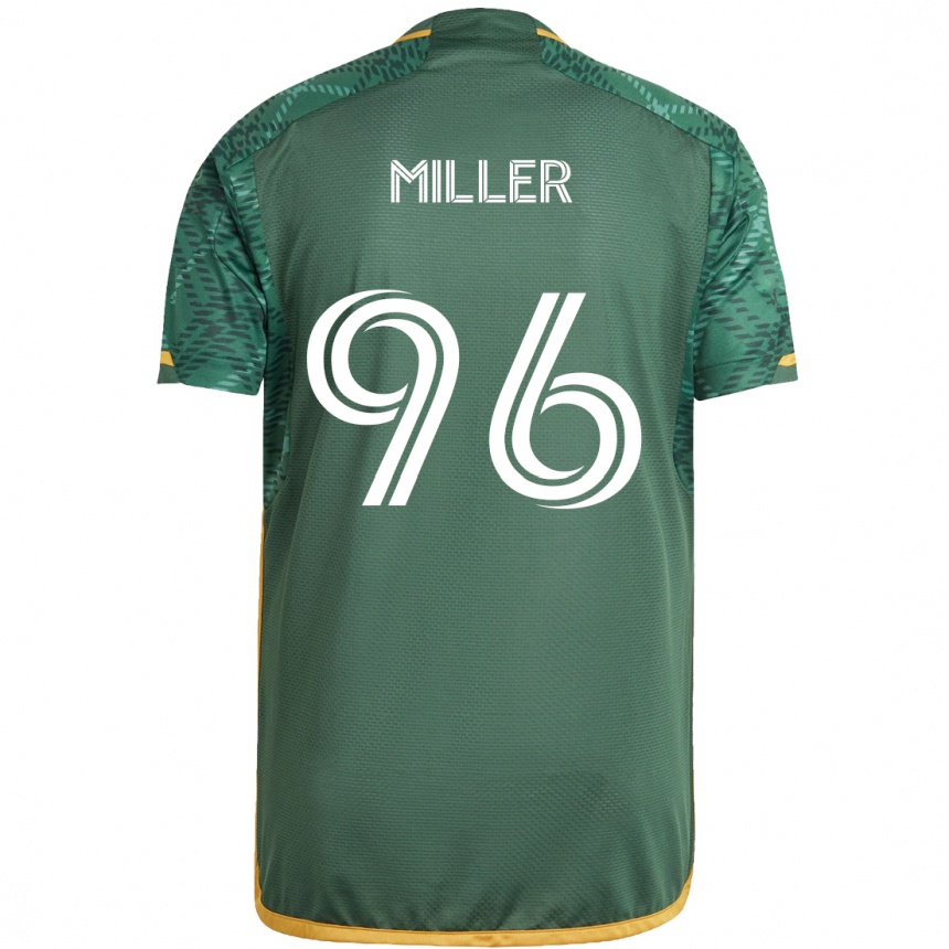 Enfant Football Maillot Carver Miller #96 Vert Orange Tenues Domicile 2024/25 Canada