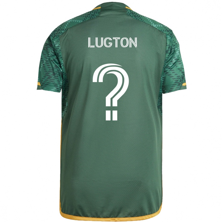 Kids Football Callum Lugton #0 Green Orange Home Jersey 2024/25 T-Shirt Canada