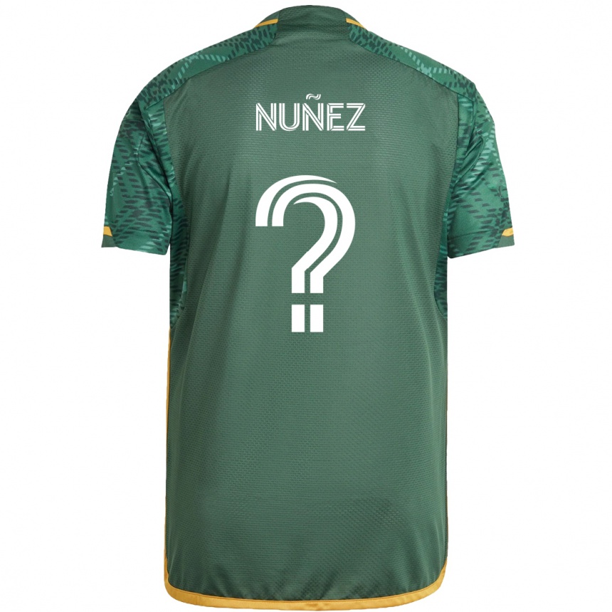 Enfant Football Maillot Daniel Nuñez #0 Vert Orange Tenues Domicile 2024/25 Canada