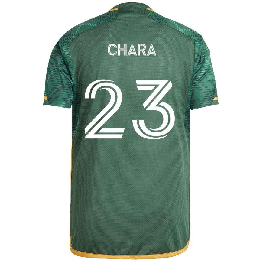 Kids Football Yimmi Chará #23 Green Orange Home Jersey 2024/25 T-Shirt Canada