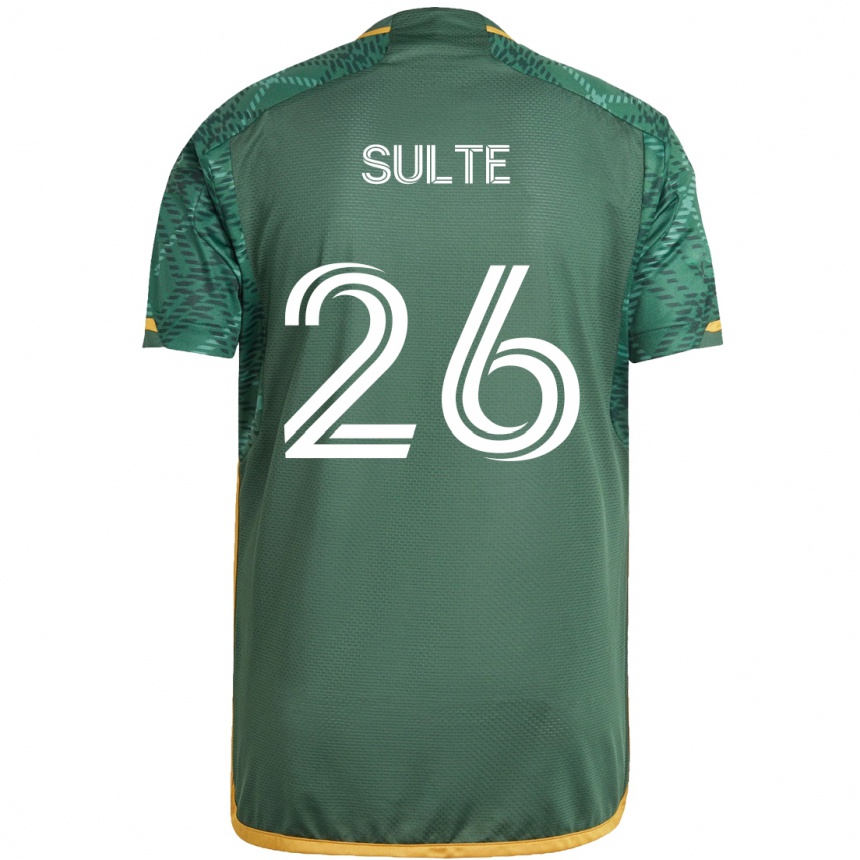 Kids Football Hunter Sulte #26 Green Orange Home Jersey 2024/25 T-Shirt Canada