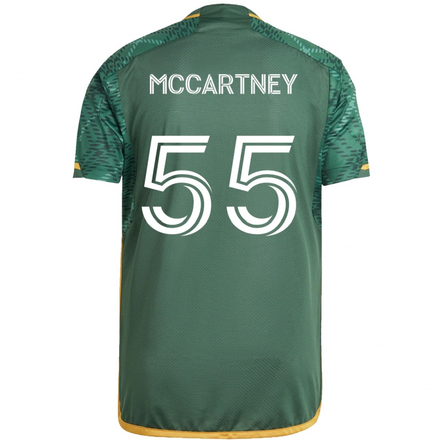 Kids Football Dawson Mccartney #55 Green Orange Home Jersey 2024/25 T-Shirt Canada