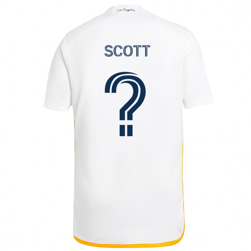 Kids Football Brady Scott #0 White Yellow Home Jersey 2024/25 T-Shirt Canada