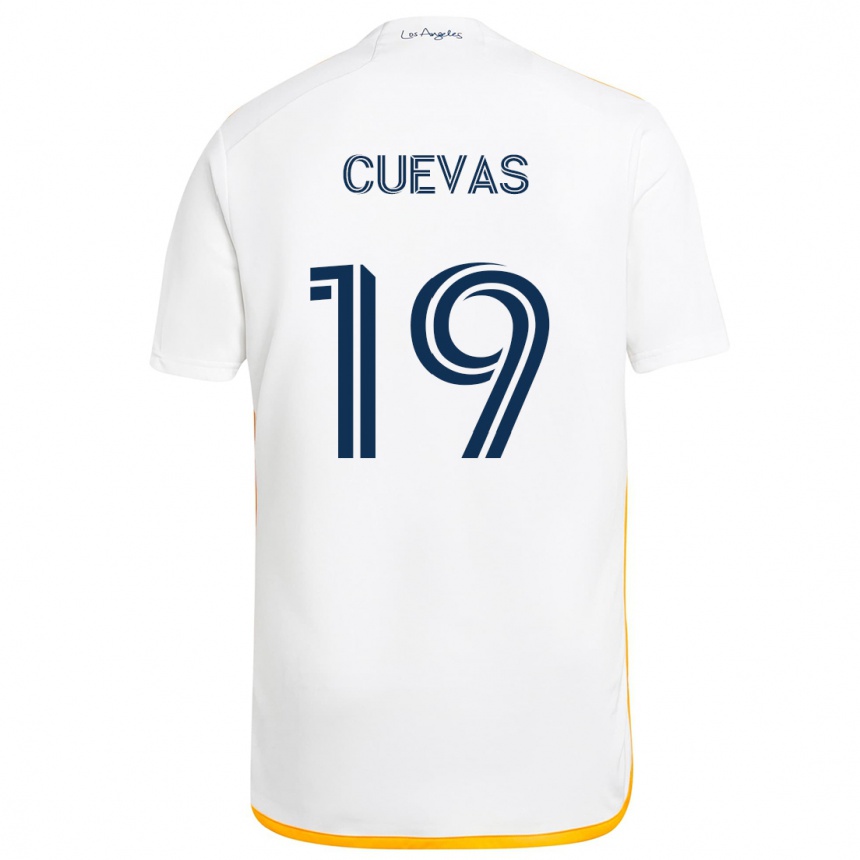 Enfant Football Maillot Mauricio Cuevas #19 Blanc Jaune Tenues Domicile 2024/25 Canada