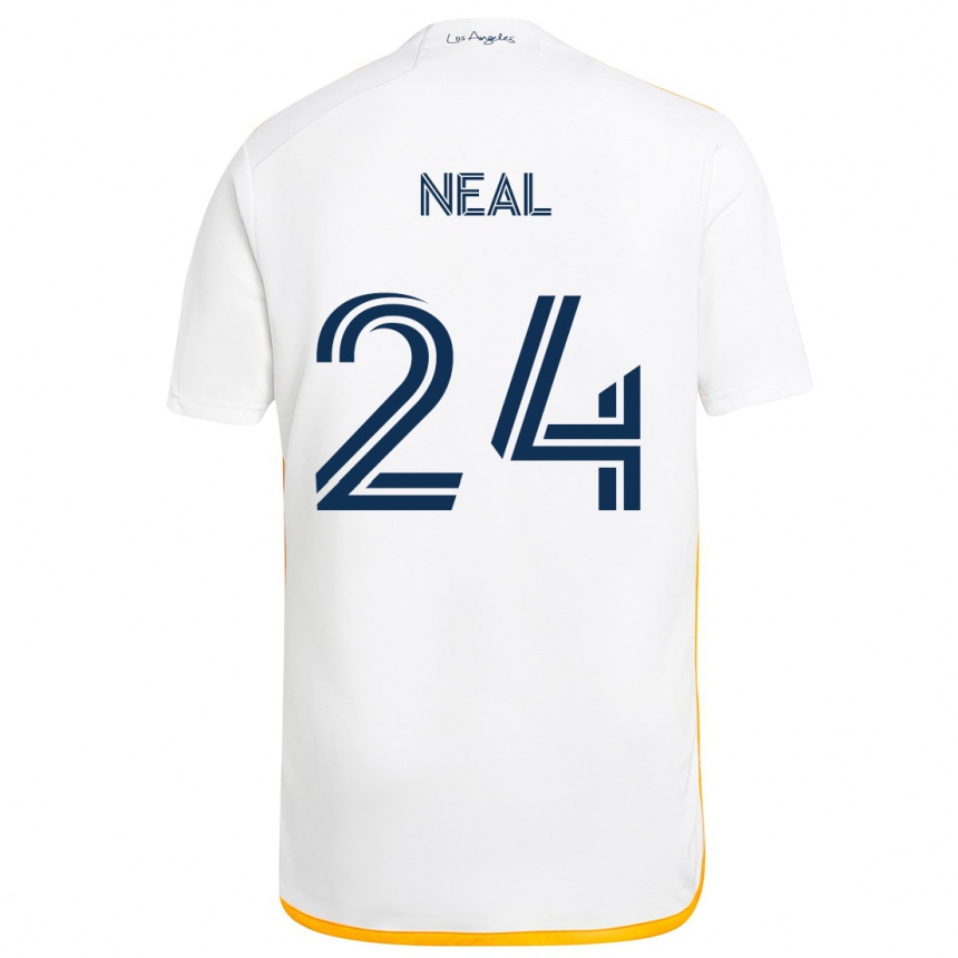 Enfant Football Maillot Jalen Neal #24 Blanc Jaune Tenues Domicile 2024/25 Canada