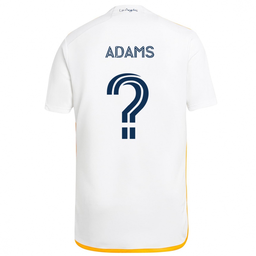 Enfant Football Maillot Lucca Adams #0 Blanc Jaune Tenues Domicile 2024/25 Canada