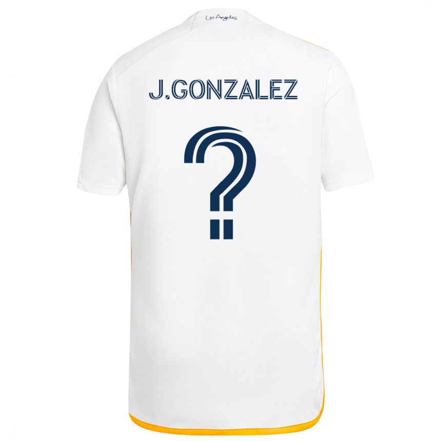 Kids Football Jesse Gonzalez #0 White Yellow Home Jersey 2024/25 T-Shirt Canada