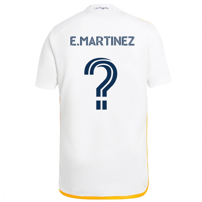 Kids Football Enrique Martinez #0 White Yellow Home Jersey 2024/25 T-Shirt Canada