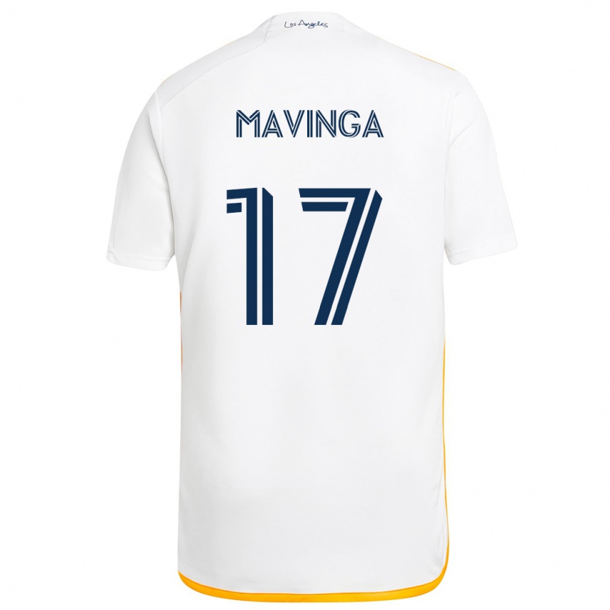 Kids Football Chris Mavinga #17 White Yellow Home Jersey 2024/25 T-Shirt Canada