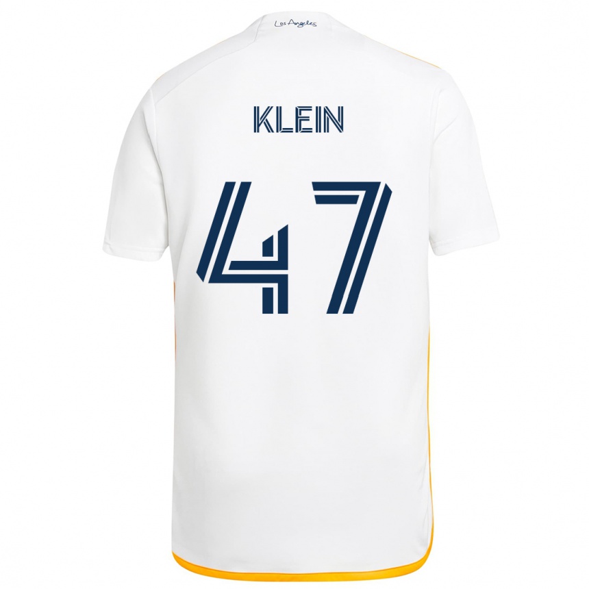 Kids Football Carson Klein #47 White Yellow Home Jersey 2024/25 T-Shirt Canada