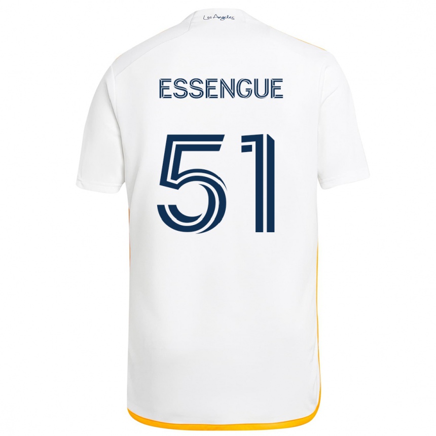 Kids Football Ascel Essengue #51 White Yellow Home Jersey 2024/25 T-Shirt Canada