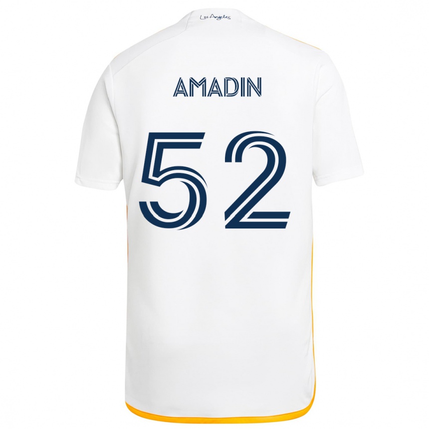 Enfant Football Maillot Elijah Amadin #52 Blanc Jaune Tenues Domicile 2024/25 Canada