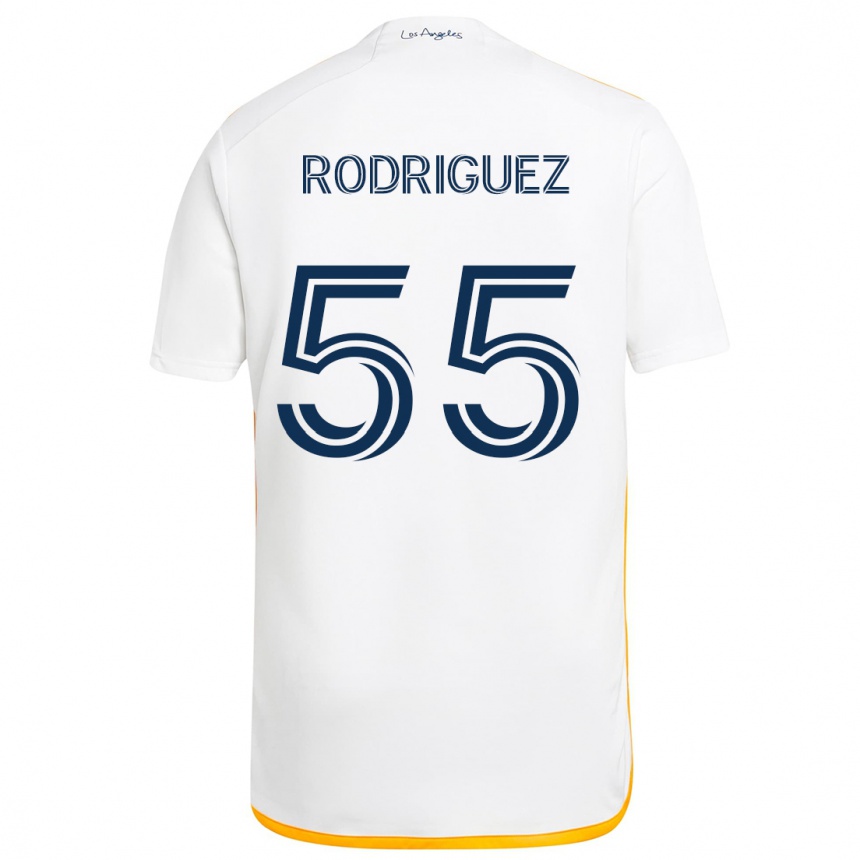 Enfant Football Maillot Diego Rodriguez #55 Blanc Jaune Tenues Domicile 2024/25 Canada