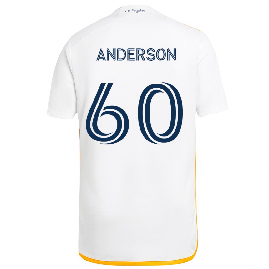 Enfant Football Maillot Nolan Anderson #60 Blanc Jaune Tenues Domicile 2024/25 Canada