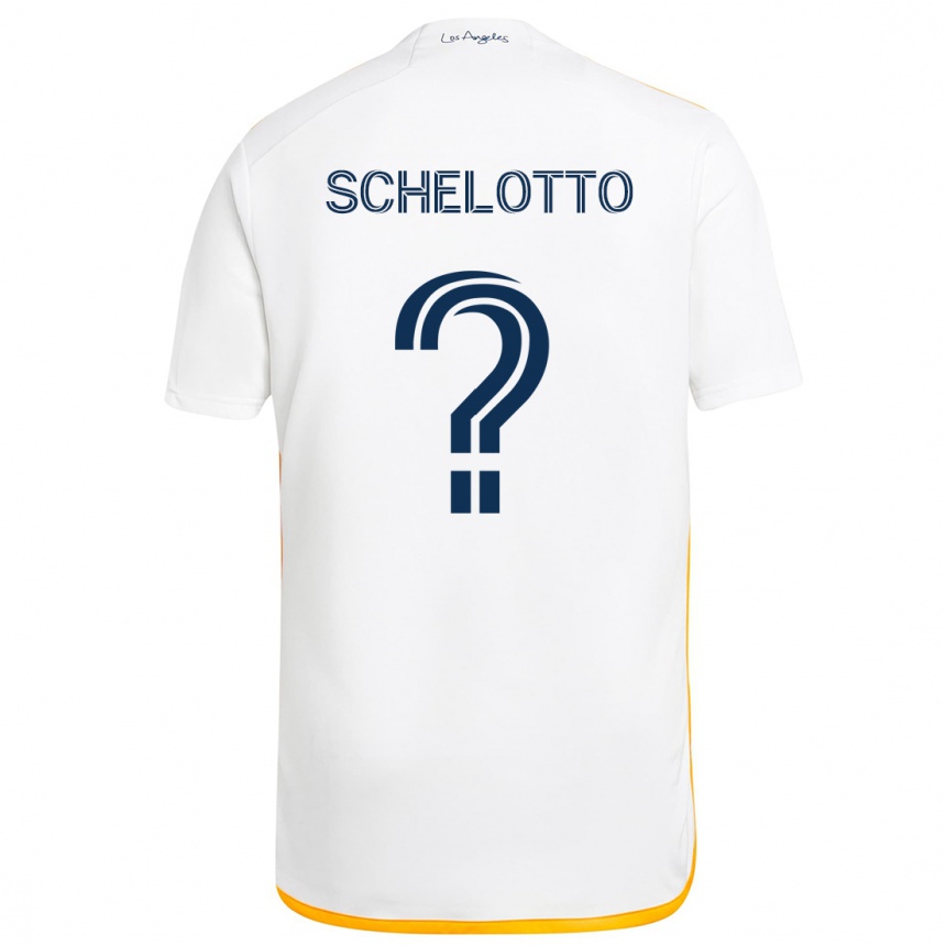 Kids Football Nicolas Barros Schelotto #0 White Yellow Home Jersey 2024/25 T-Shirt Canada