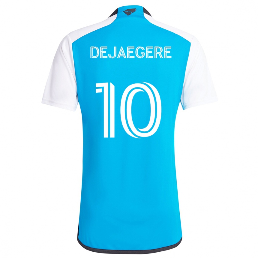 Kids Football Brecht Dejaegere #10 Blue White Home Jersey 2024/25 T-Shirt Canada