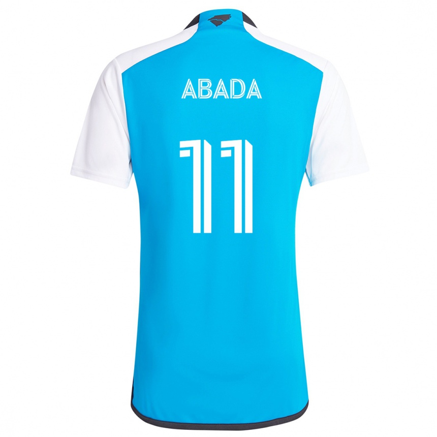 Kids Football Liel Abada #11 Blue White Home Jersey 2024/25 T-Shirt Canada