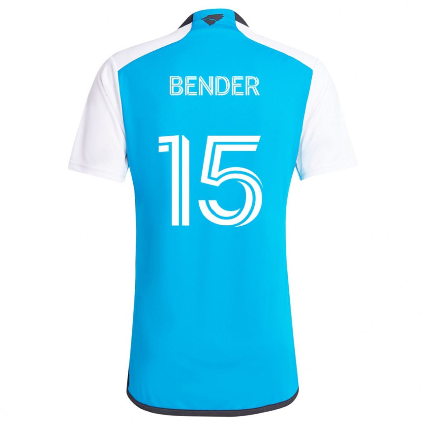 Kids Football Ben Bender #15 Blue White Home Jersey 2024/25 T-Shirt Canada