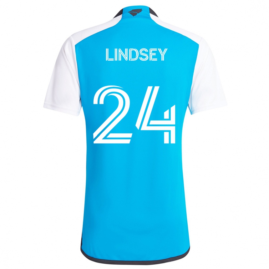 Kids Football Jaylin Lindsey #24 Blue White Home Jersey 2024/25 T-Shirt Canada