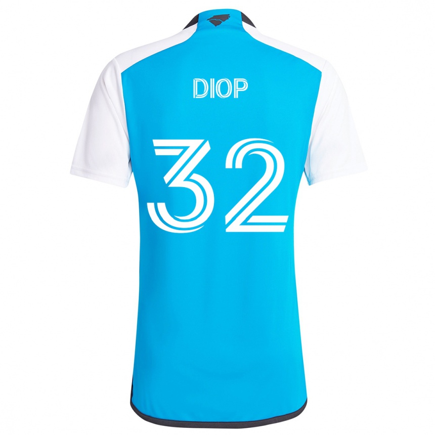 Kids Football Hamady Diop #32 Blue White Home Jersey 2024/25 T-Shirt Canada