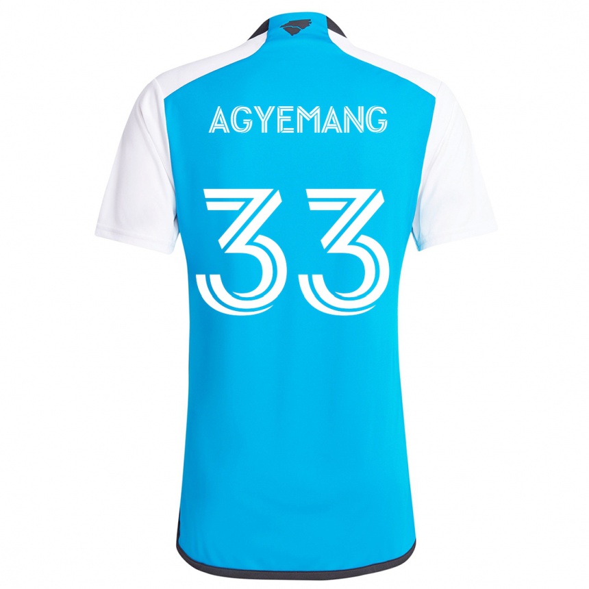 Kids Football Patrick Agyemang #33 Blue White Home Jersey 2024/25 T-Shirt Canada