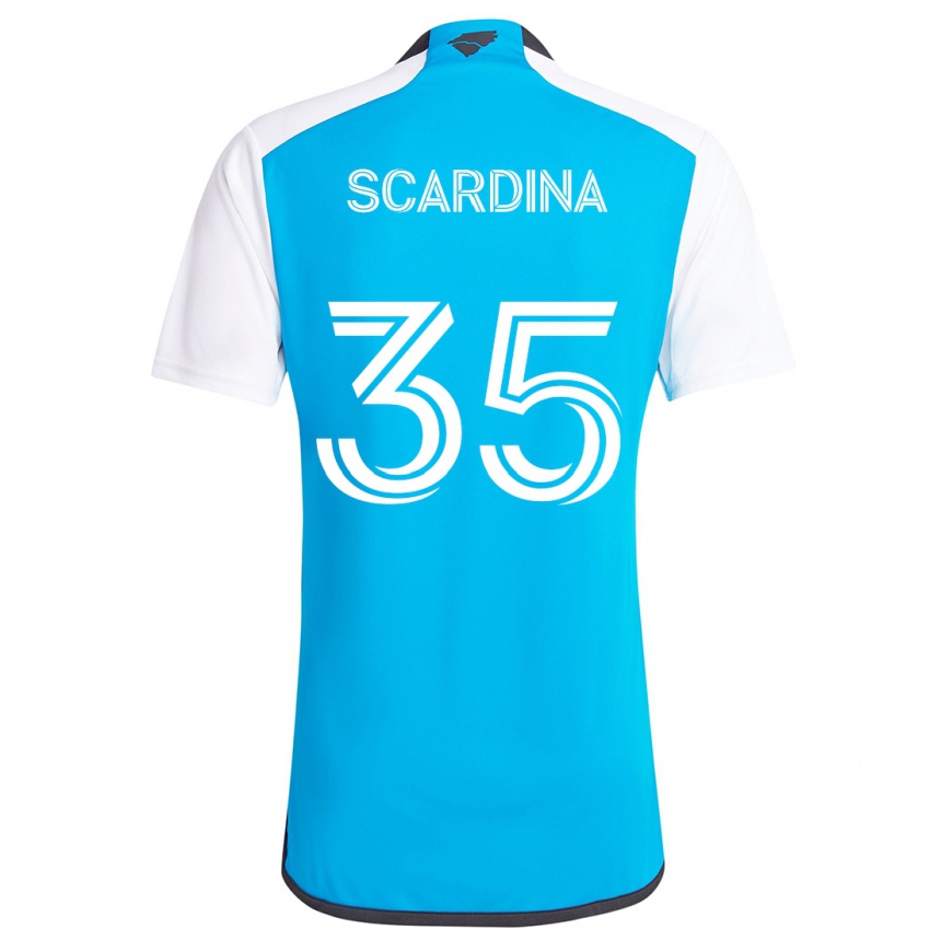 Kids Football Nick Scardina #35 Blue White Home Jersey 2024/25 T-Shirt Canada