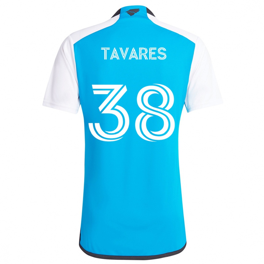 Kids Football Iuri Tavares #38 Blue White Home Jersey 2024/25 T-Shirt Canada