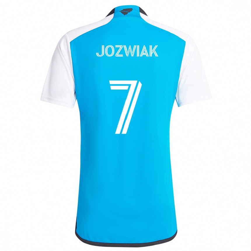 Kids Football Kamil Józwiak #7 Blue White Home Jersey 2024/25 T-Shirt Canada