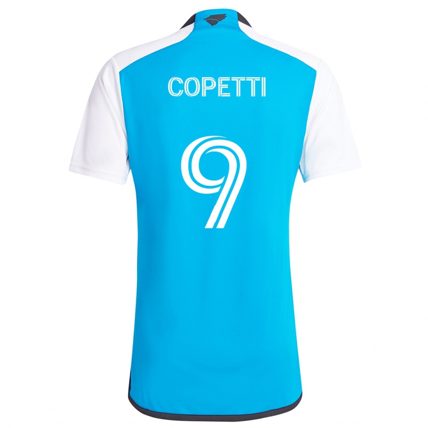 Kids Football Enzo Copetti #9 Blue White Home Jersey 2024/25 T-Shirt Canada