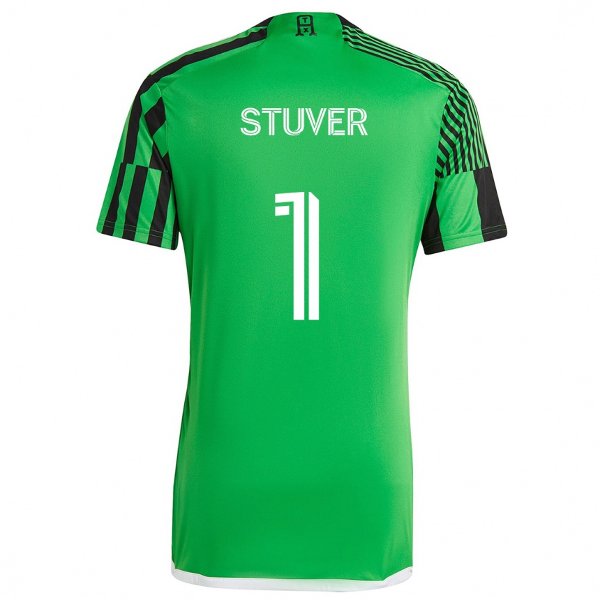 Enfant Football Maillot Brad Stuver #1 Vert Noir Tenues Domicile 2024/25 Canada