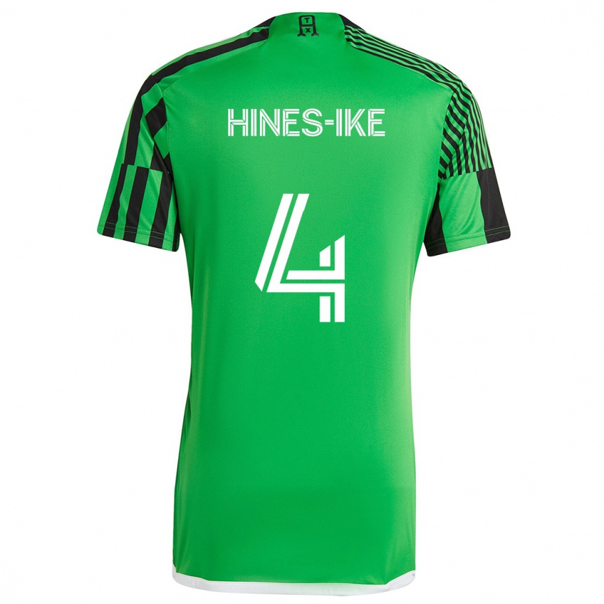 Kids Football Brendan Hines-Ike #4 Green Black Home Jersey 2024/25 T-Shirt Canada