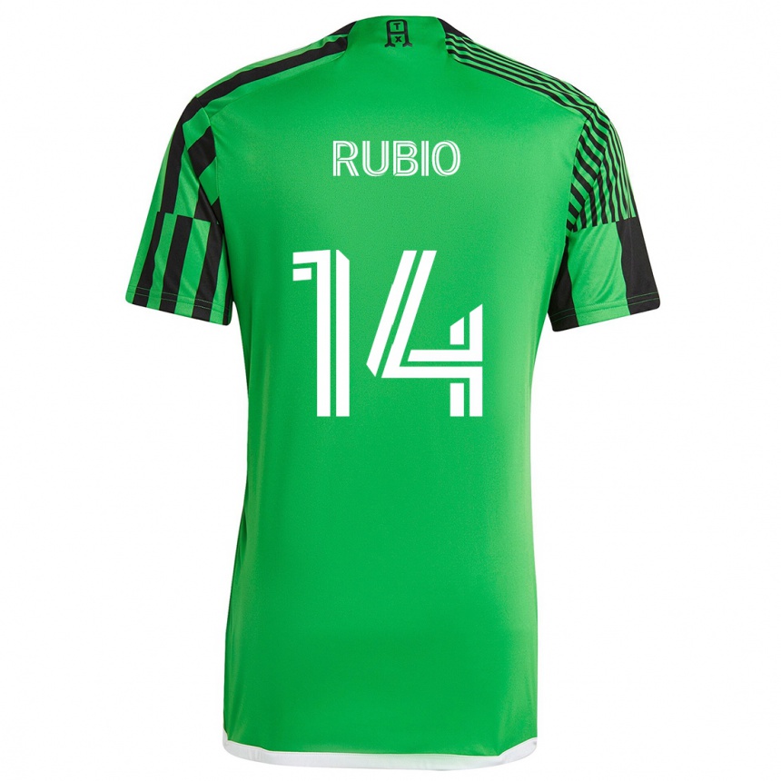 Enfant Football Maillot Diego Rubio #14 Vert Noir Tenues Domicile 2024/25 Canada