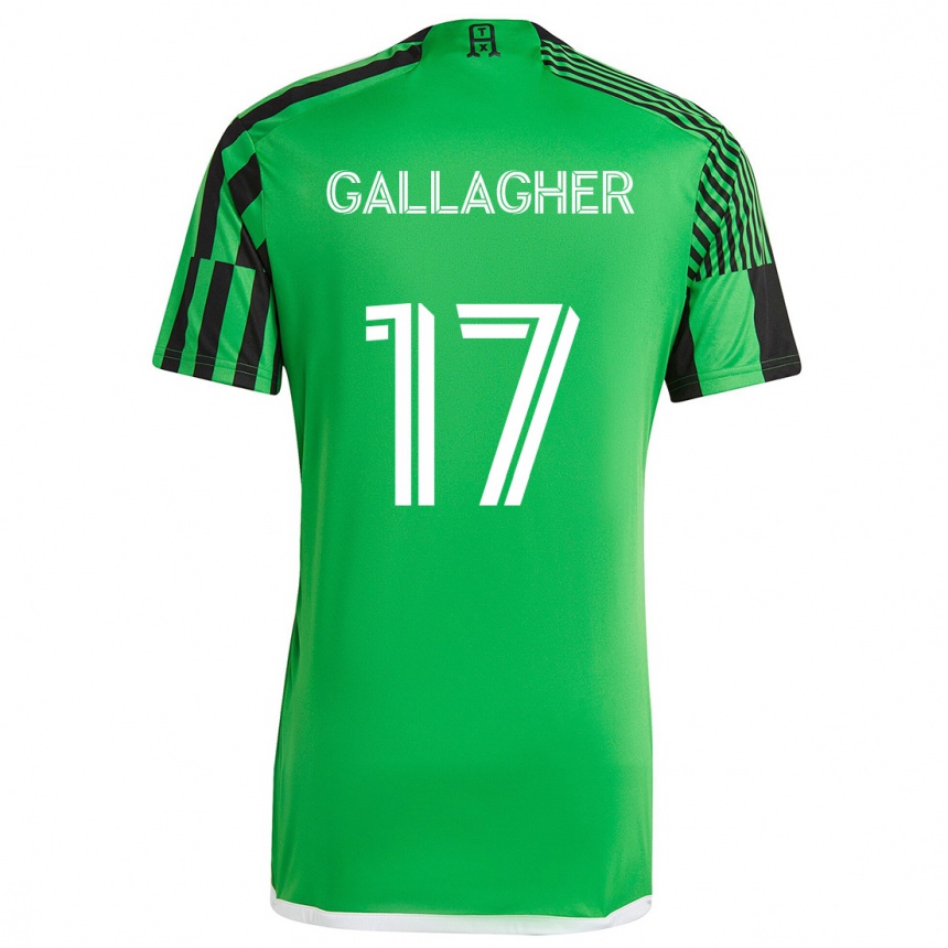 Enfant Football Maillot Jon Gallagher #17 Vert Noir Tenues Domicile 2024/25 Canada