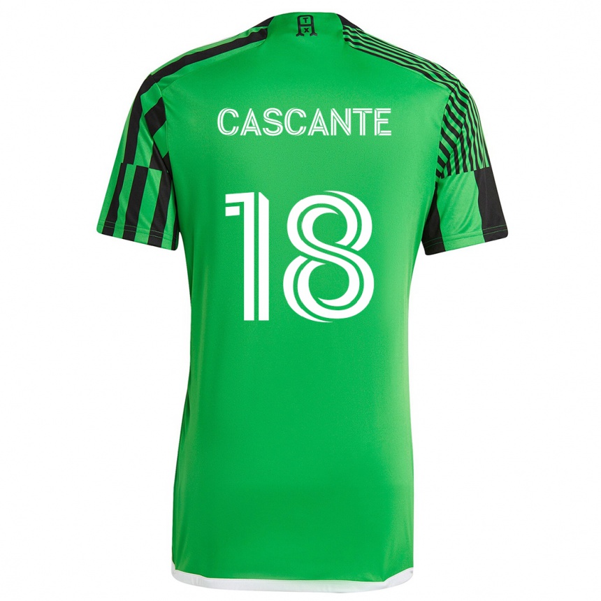 Enfant Football Maillot Julio Cascante #18 Vert Noir Tenues Domicile 2024/25 Canada