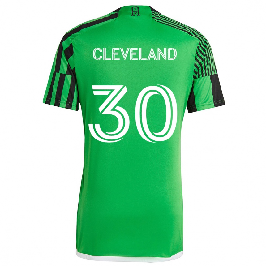 Kids Football Stefan Cleveland #30 Green Black Home Jersey 2024/25 T-Shirt Canada