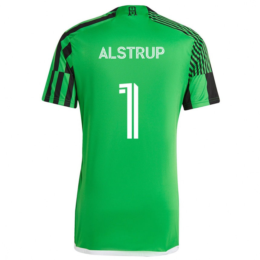 Kids Football Marcus Alstrup #1 Green Black Home Jersey 2024/25 T-Shirt Canada