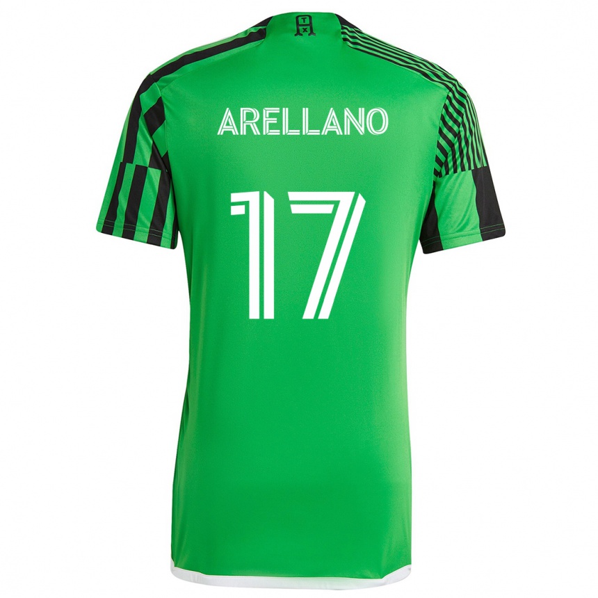 Enfant Football Maillot Bryan Arellano #17 Vert Noir Tenues Domicile 2024/25 Canada