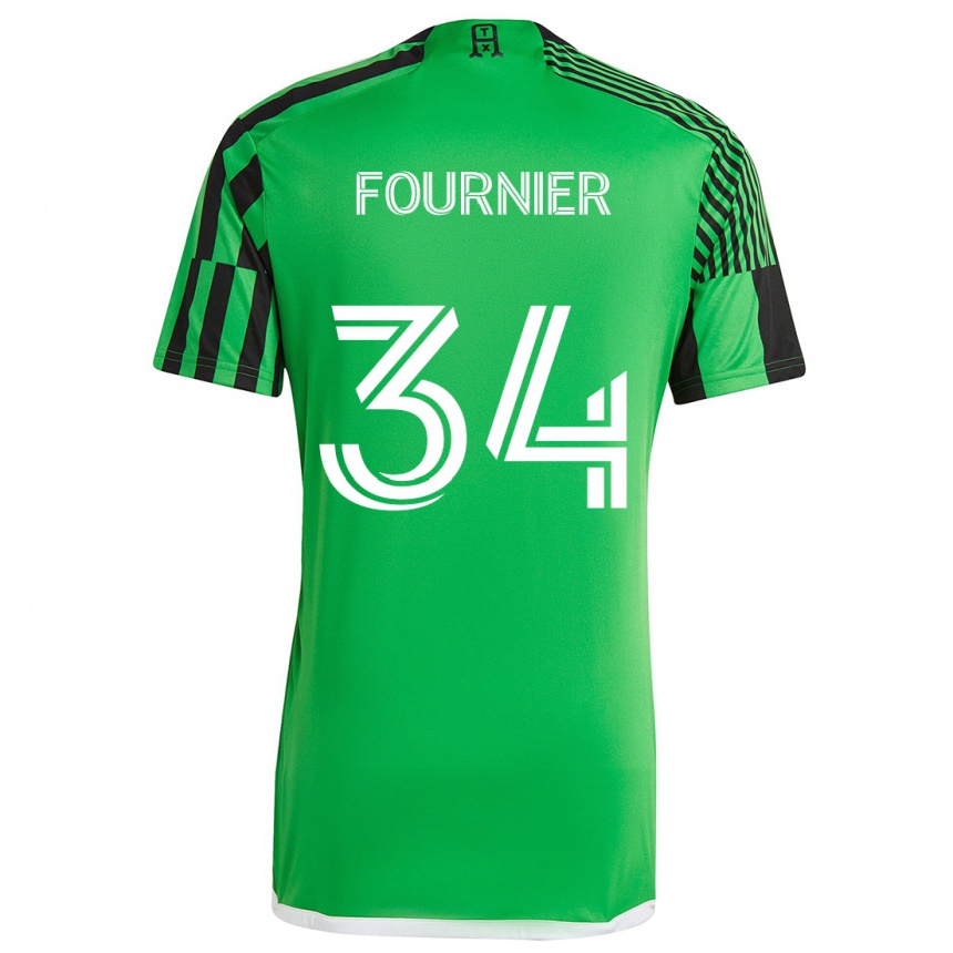 Enfant Football Maillot Drake Fournier #34 Vert Noir Tenues Domicile 2024/25 Canada