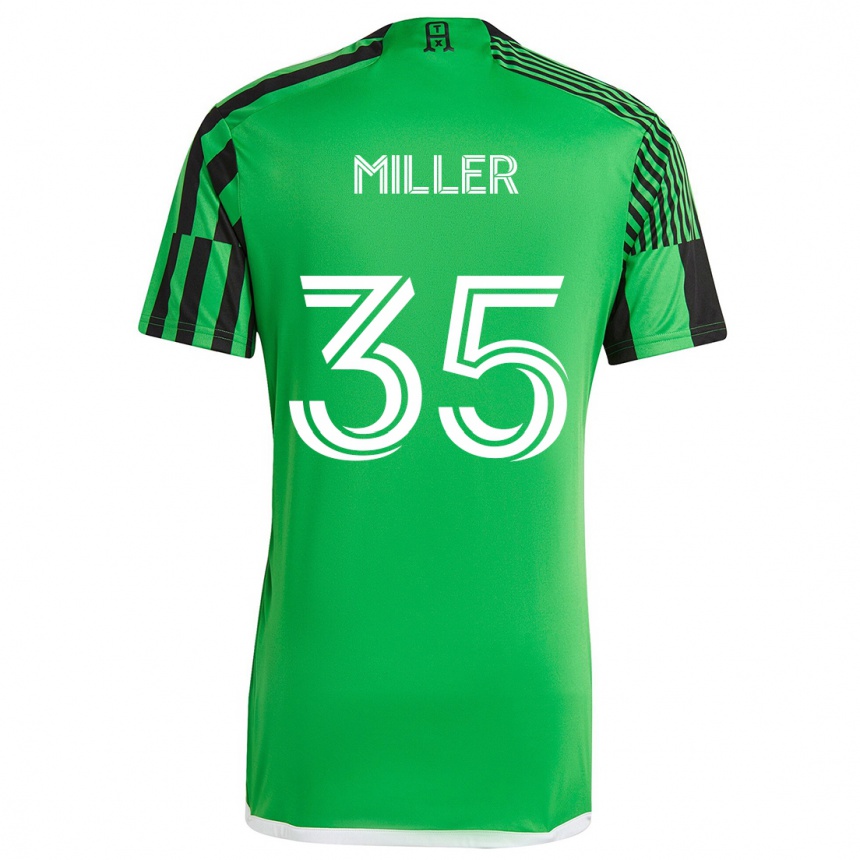 Enfant Football Maillot Mason Miller #35 Vert Noir Tenues Domicile 2024/25 Canada