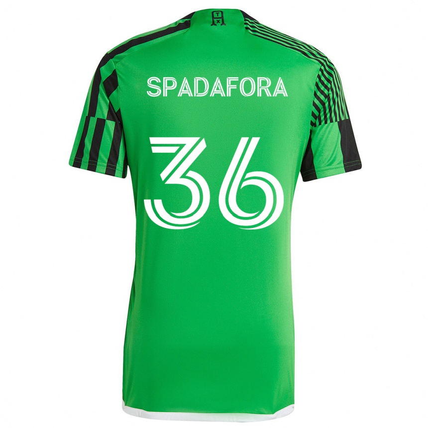 Kids Football Luke Spadafora #36 Green Black Home Jersey 2024/25 T-Shirt Canada